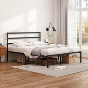 Cairo Black Metal Platform Bed Frame