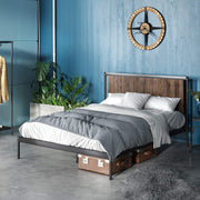 Sofia Metal and Wood Platform Bed Frame