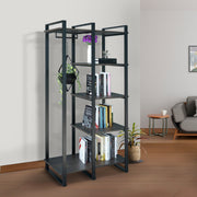 Athens Metal Frame with Solid Wood Bookcase | Modern Multipurpose Rack for Bedroom, Home, Office